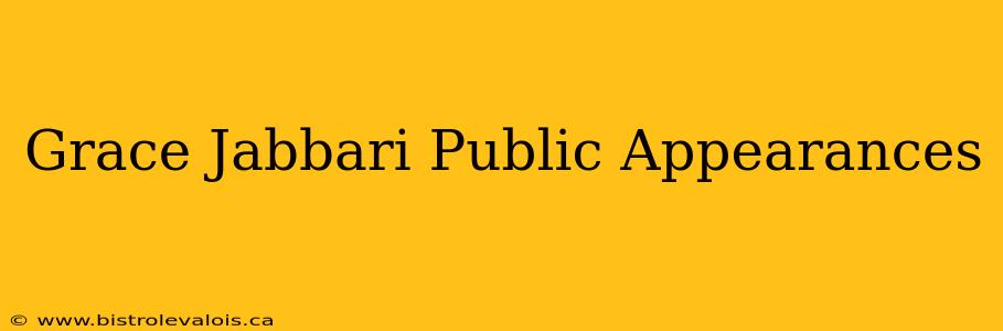 Grace Jabbari Public Appearances