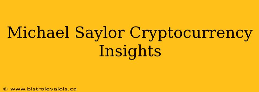 Michael Saylor Cryptocurrency Insights