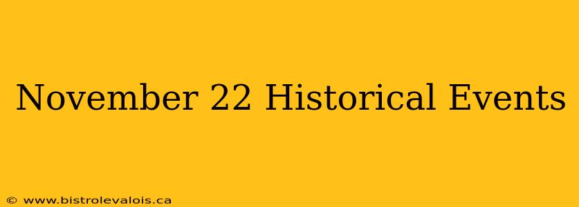 November 22 Historical Events