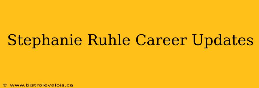 Stephanie Ruhle Career Updates